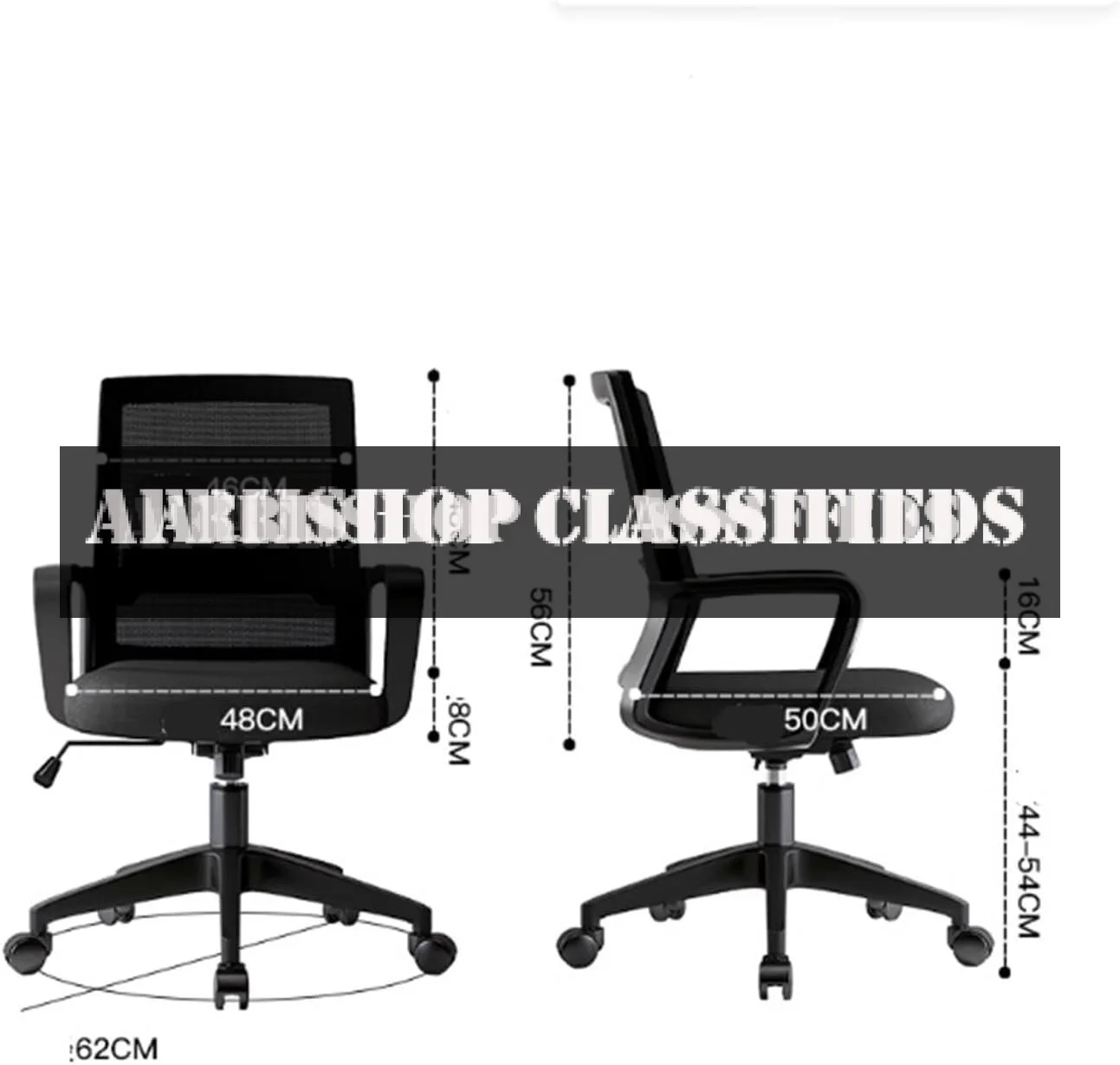 Black Swivel Office Chair with High Back