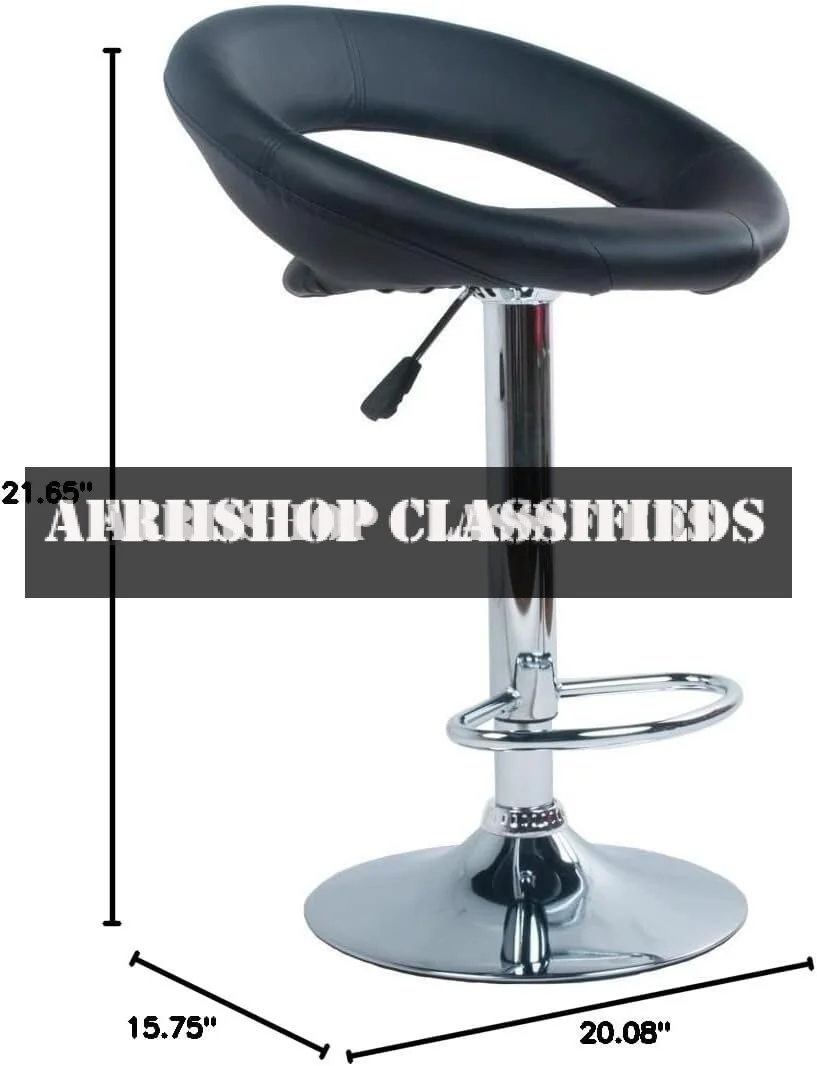 Barstool; Ergonomic Height Adjustable Bar Stool