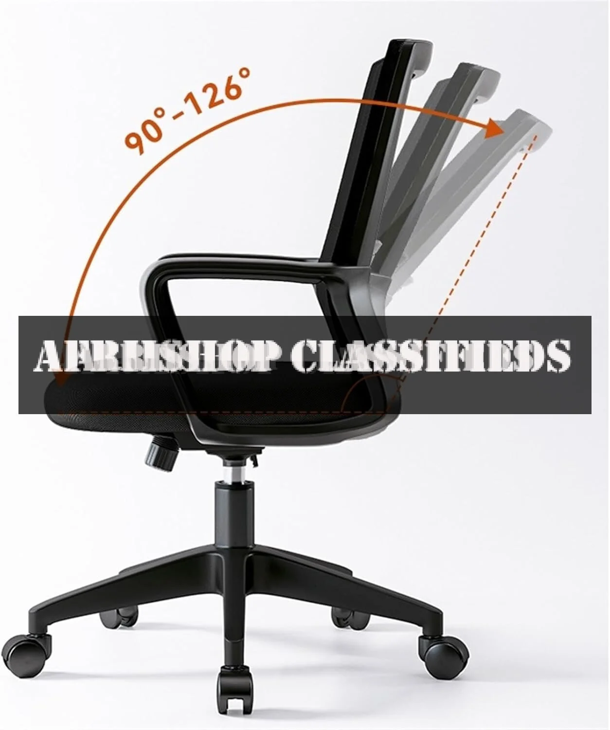 Black Swivel Office Chair with High Back