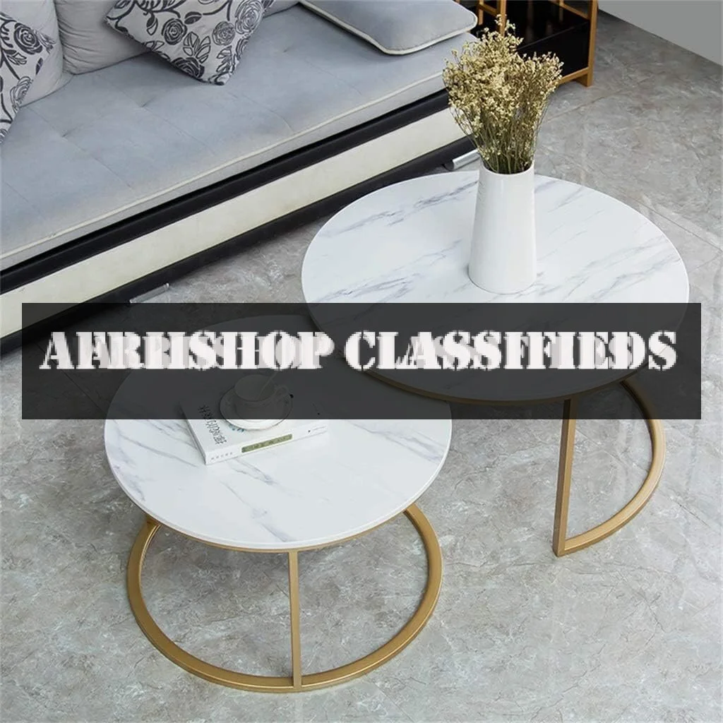 Dining Table; Round Marble Nesting Table