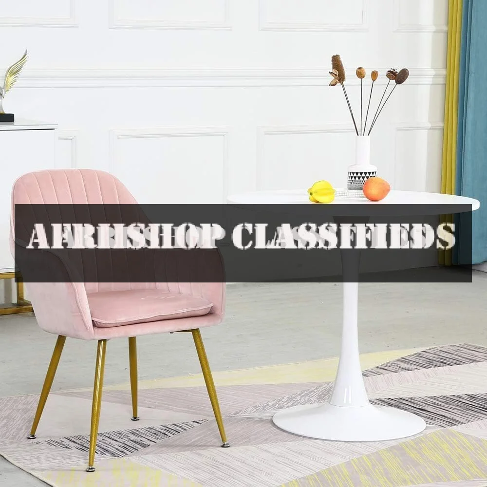 0.8M Round White Dining Table