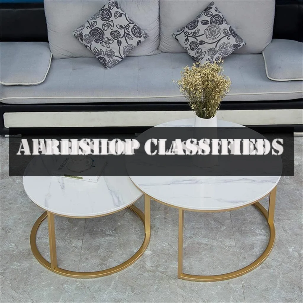 Dining Table; Round Marble Nesting Table