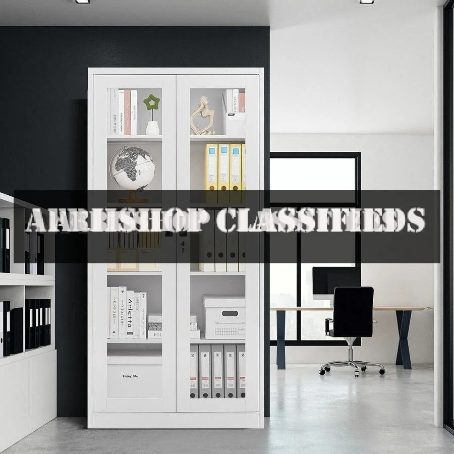 Office cabinet; Full Glass Filing Cabinet (2-Door)