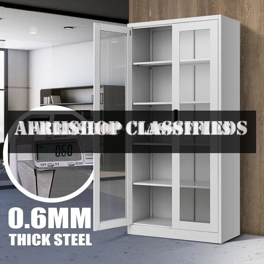 Office cabinet; Full Glass Filing Cabinet (2-Door)