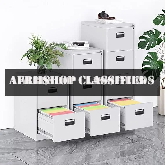 Office Cabinet; 4-Drawer Steel Office Filing Cabinet