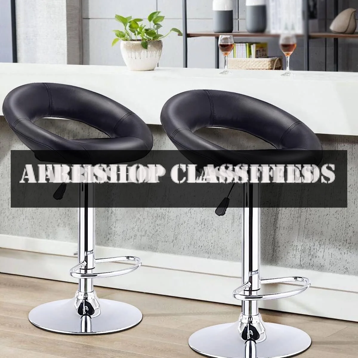 Black Swivel Bar Stools