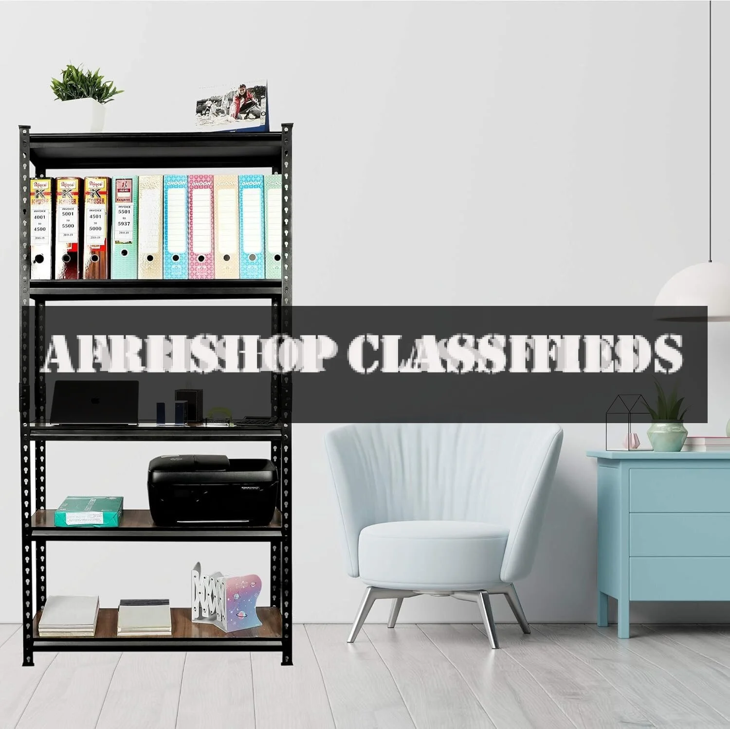 Office Cabinet; Adjustable Metallic Office Shelving Unit