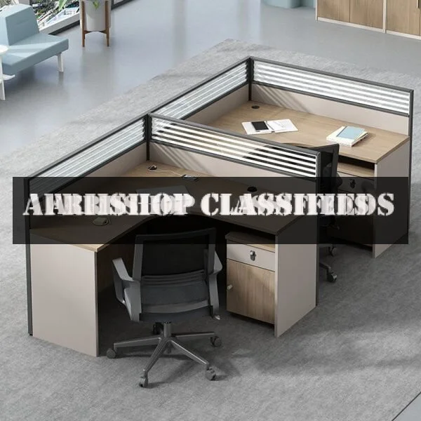 Office Workstation; 2-Way Curved Office Workstation