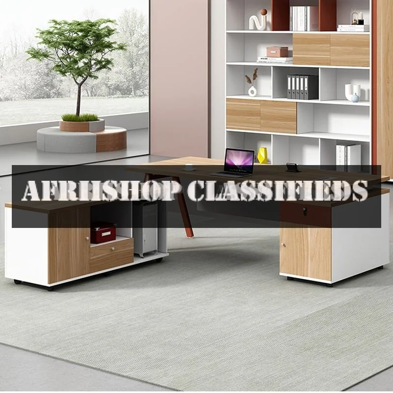 Office Desk; 1800mm Posh Executive Office Desk with Extension