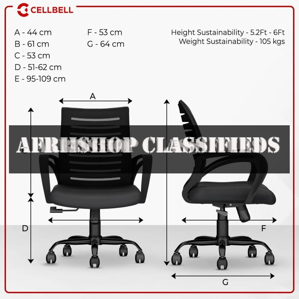 Office Chair: Black Mesh, Study & Computer, Ergonomic Design