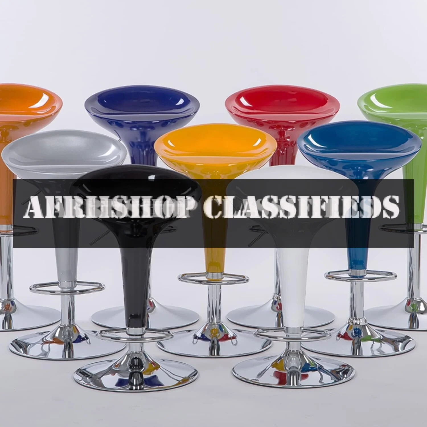Bar Stool: Simple Design, Swivel, Adjustable Height