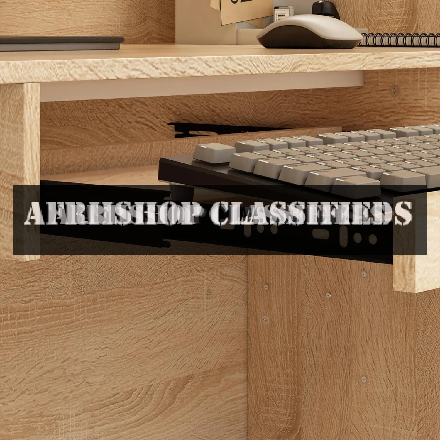 Reception Desk: Modern Design, Storage, 2 Doors, Oak Finish