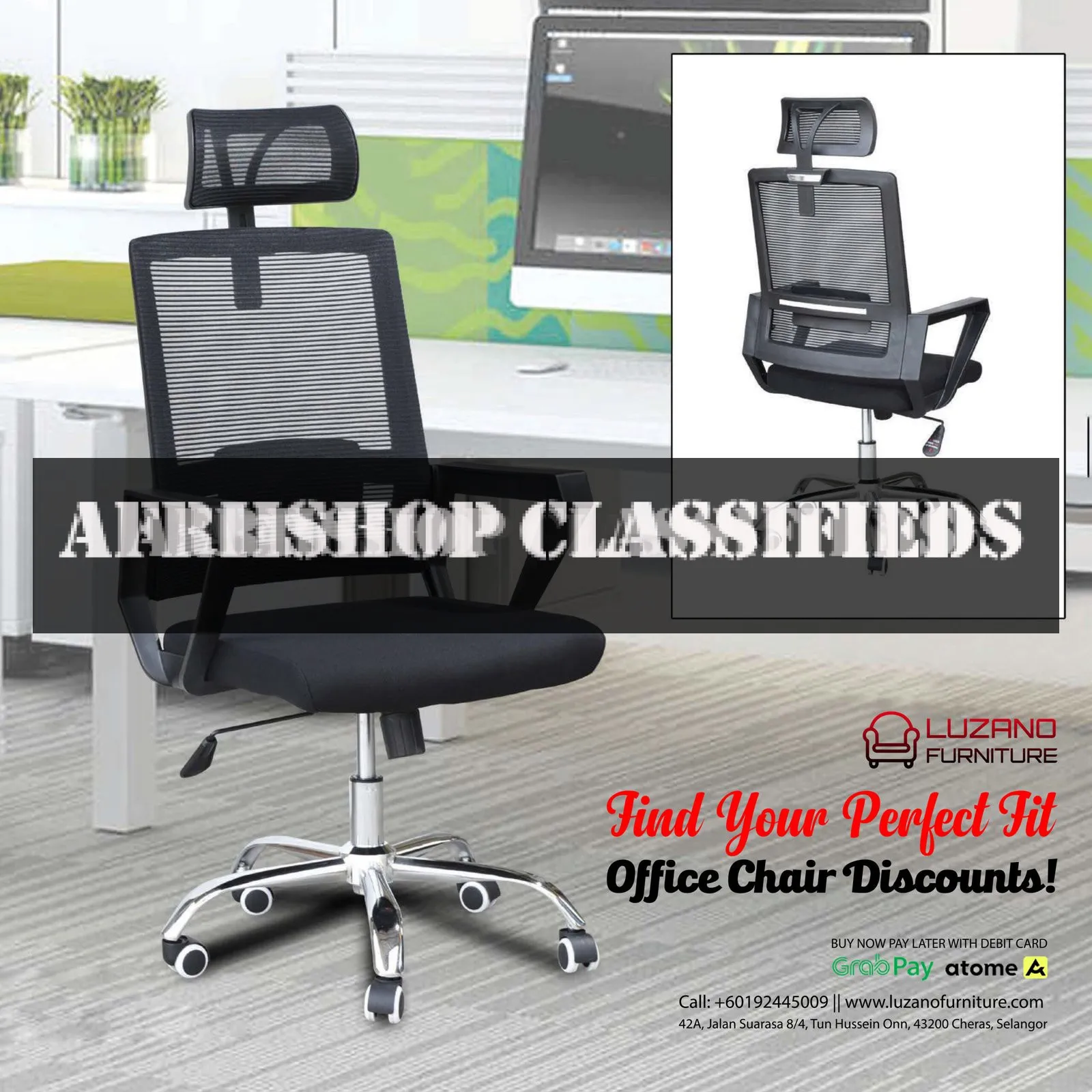 Office chair; Sleek Contemporary Highback Office Chair