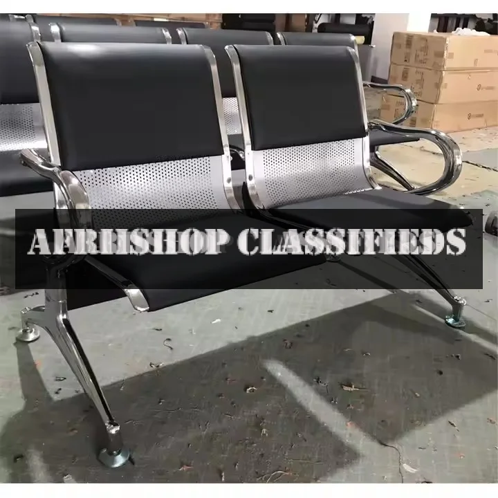 Reception Desk; 2-Seater Stainless Steel NexGen Reception Bench