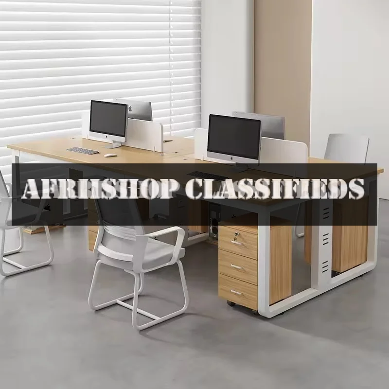 Office Desk; Trendy Sleek Collaborative Office Workstation