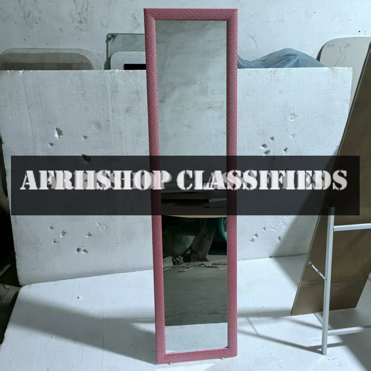 Standing Mirror; Full-Length Wooden Mirror