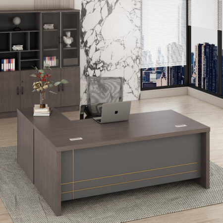 Office Desk: 1.8 Meter Modern Executive Official Desk With Side Table