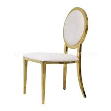 Gold Metal Framed White Leather Dining Chair; Luxury-Golden Stainless Steel Home Comfort Dining Chair,