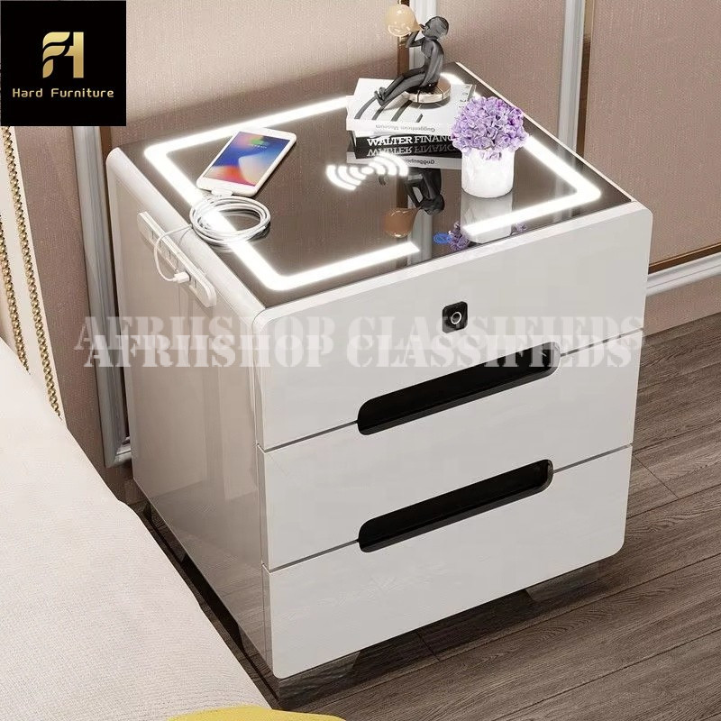 Bedroom Drawer : Modern Style Smart Bedside Table Cabinet