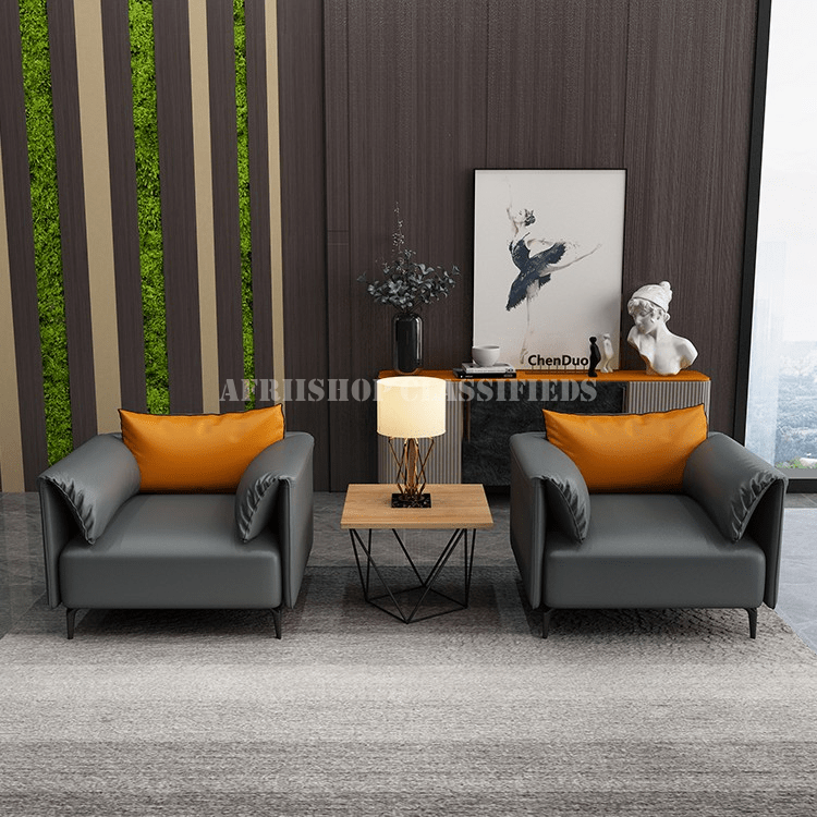 Office Sofa; 5 Seater Leather Home Office Sofa