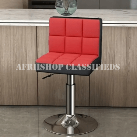 Barstools; Leather Black Home Barstool