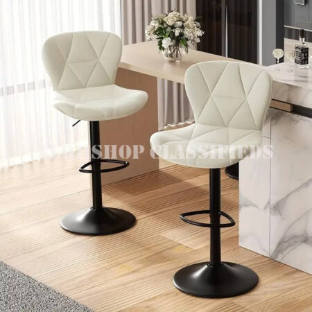 Home Chairs :Leather Adjustable Swivel Bar Stool