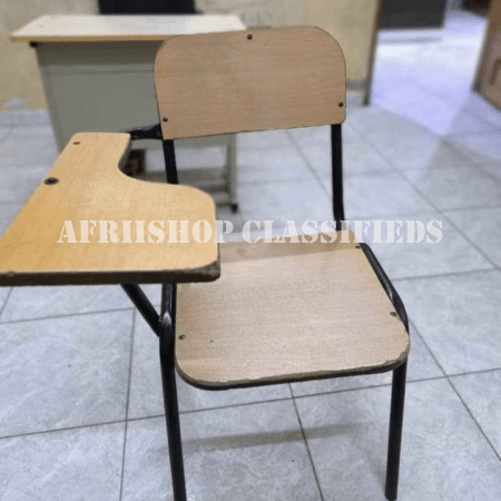 Kid’s Furniture on Sale in Kenya; Brown Wooden Chair With Writing Surface