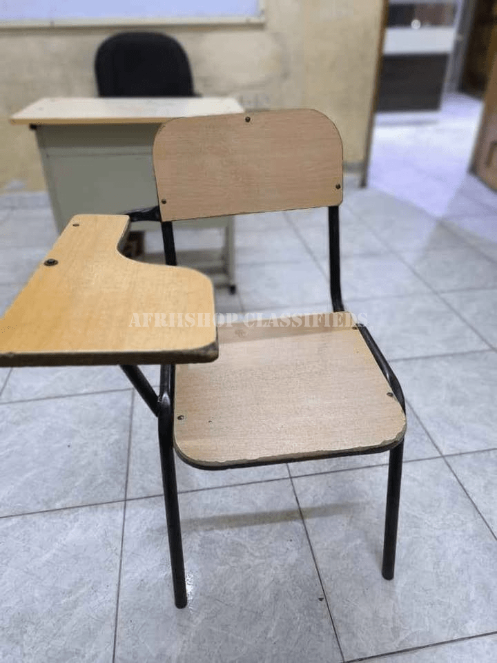 Kid’s Furniture on Sale in Kenya; Brown Wooden Chair With Writing Surface