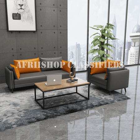 Office Sofa; 5 Seater Leather Home Office Sofa