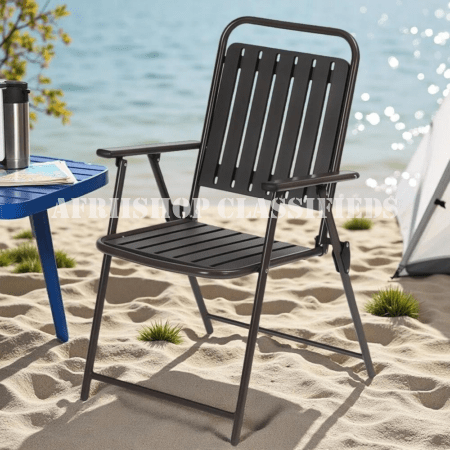 Outdoor Chairs on Sale in Kenya; Black Foldable Camping Outdoor Chair