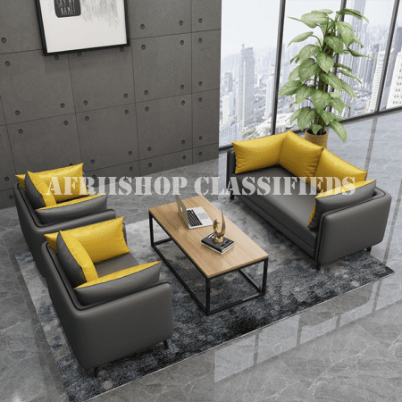 Office Sofa; 5 Seater Leather Home Office Sofa