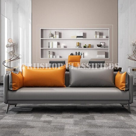 Office Sofa ; PU Leather 5-Seater Office Sofa