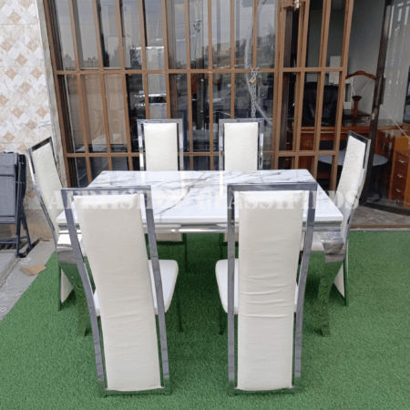 Dining Table;6-Seater Marble Top Dining Table
