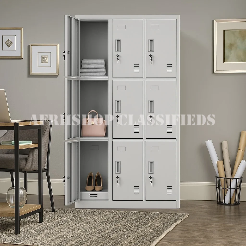 Office Cabinets; 9-Locker Office Cabinet