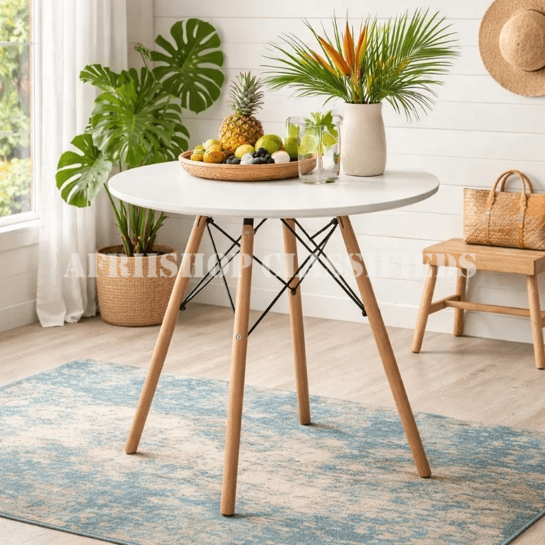 Home Table : Modern Round Wooden Dining Table