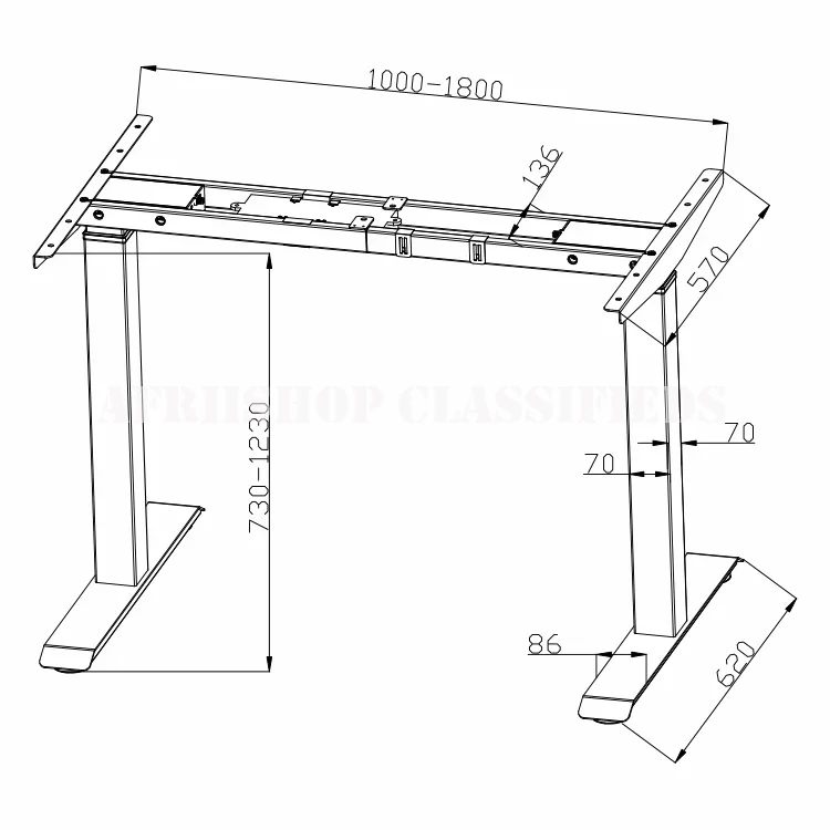 Electric Motorized Standing Office Desk-1200mm