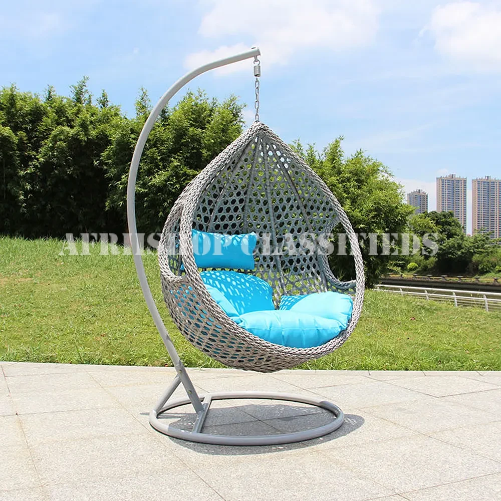 Home Chair; Contemporary Outdoor Wicker Chair with Metal Frame