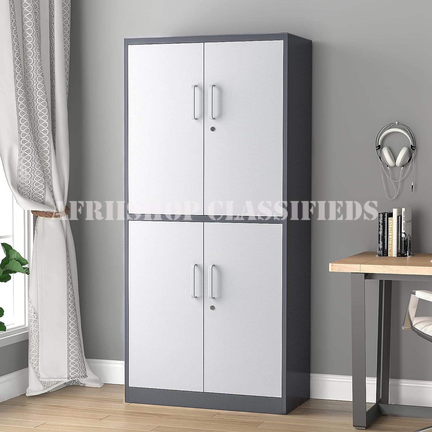 Cabinets; 4-Door Steel Storage Cabinet