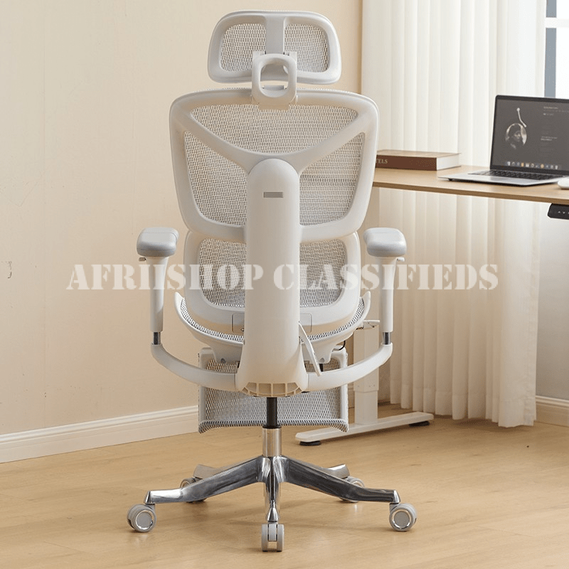 Office Chair; White Executive Orthopedic Chair