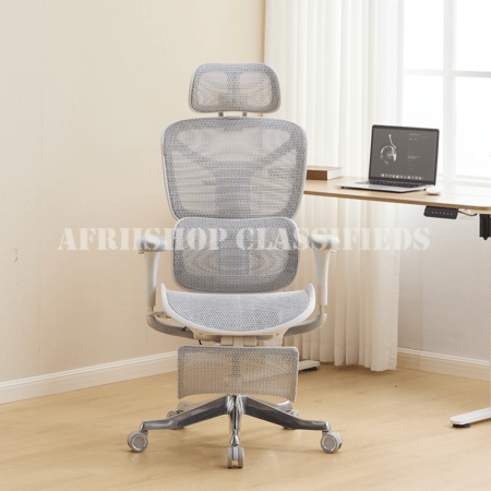 Office Chair; White Executive Orthopedic Chair