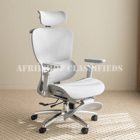 Office Chair; White Executive Orthopedic Chair