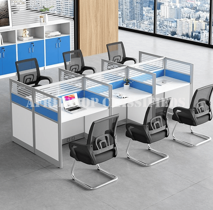 Workstation; Six Way Modular Office Workstation