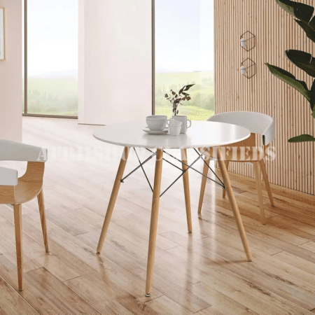 Home Table : Modern Round Wooden Dining Table