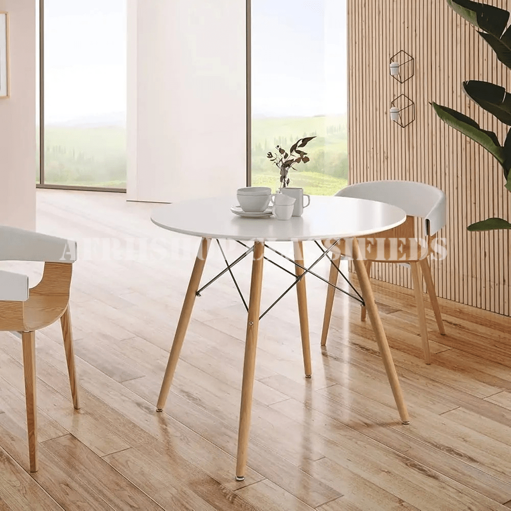 Home Table : Modern Round Wooden Dining Table
