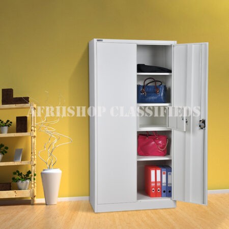 Office Cabinet : Tall 2-Door Metal Filing Cabinet – Lockable Storage