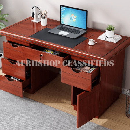Office Desk; Mahogany 1.2m Executive Rectangular Office Desk