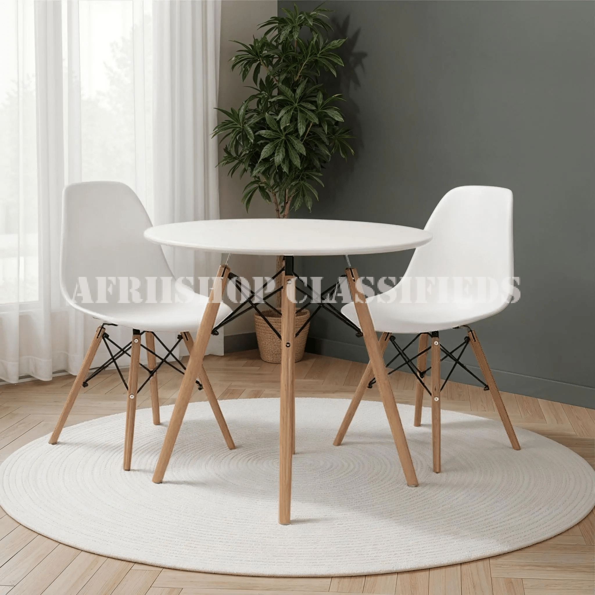 Home Table : Modern Round Wooden Dining Table