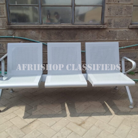 Office Bench: 3 Seater Steel Office Bench