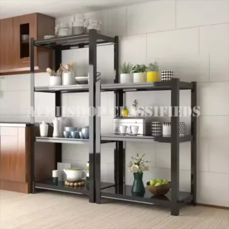 Book Sheif: 4-Tier Metallic Book Shelf
