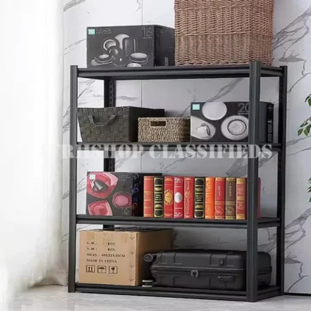 Book Sheif: 4-Tier Metallic Book Shelf